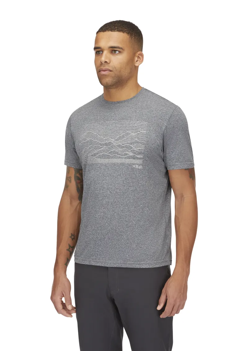 Rab Men's Mantle Outline Tee Beluga Marl-3