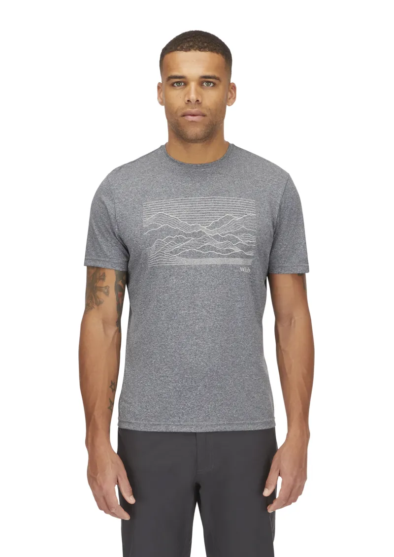 Rab Men's Mantle Outline Tee Beluga Marl-2