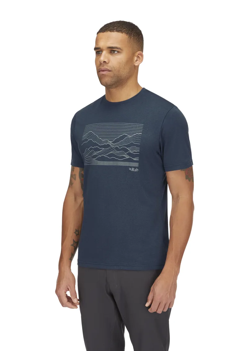 Rab Men's Mantle Outline Tee Tempest Blue-3