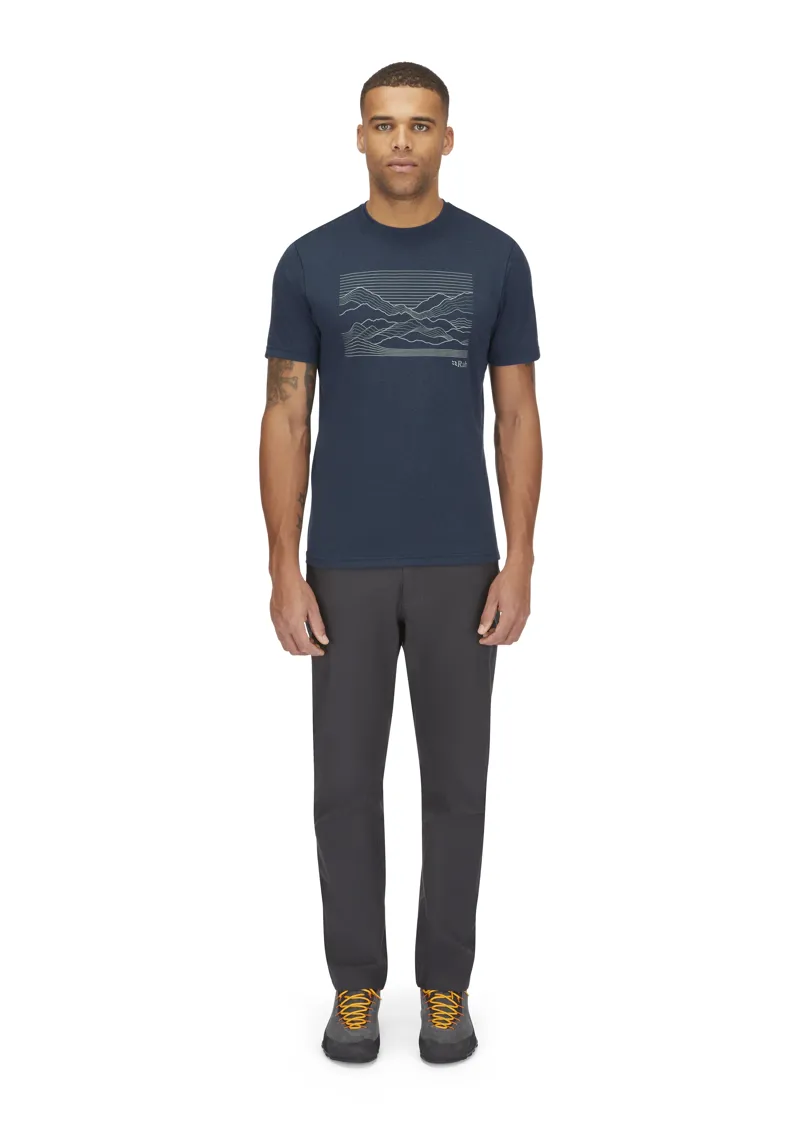 Rab Men's Mantle Outline Tee Tempest Blue-5