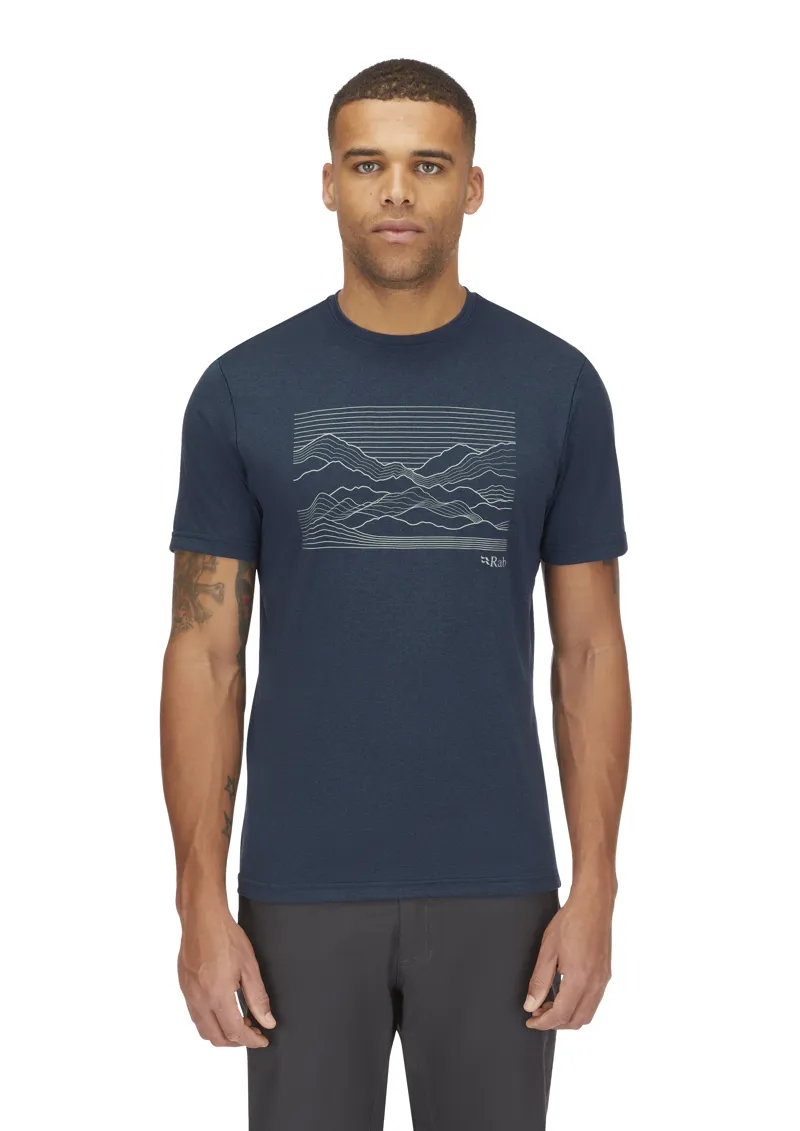 Rab Men's Mantle Outline Tee Tempest Blue-2