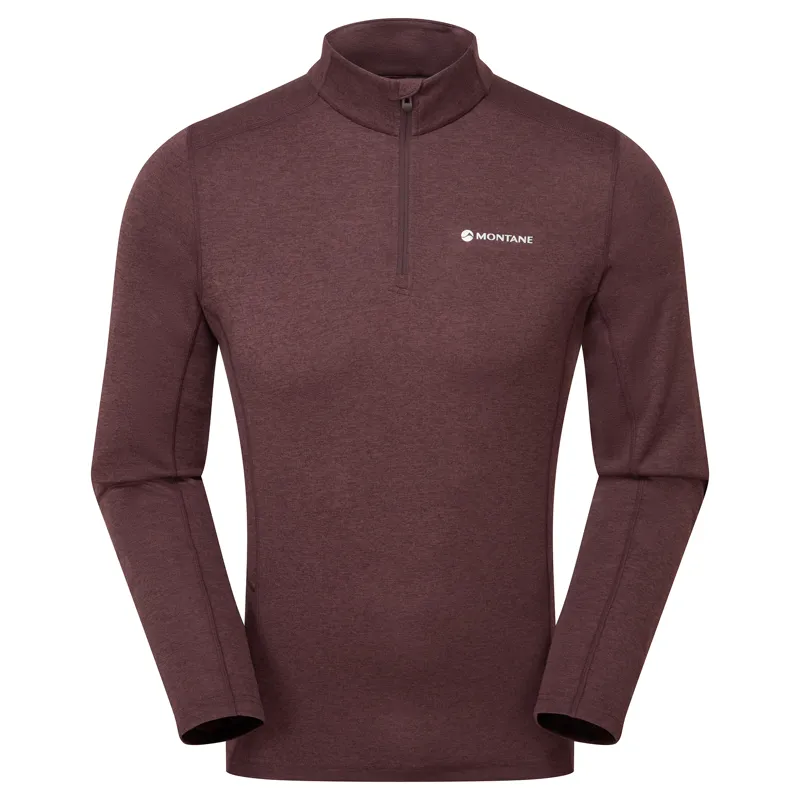 Montane Mens Dart Zip Neck Dark Garnet