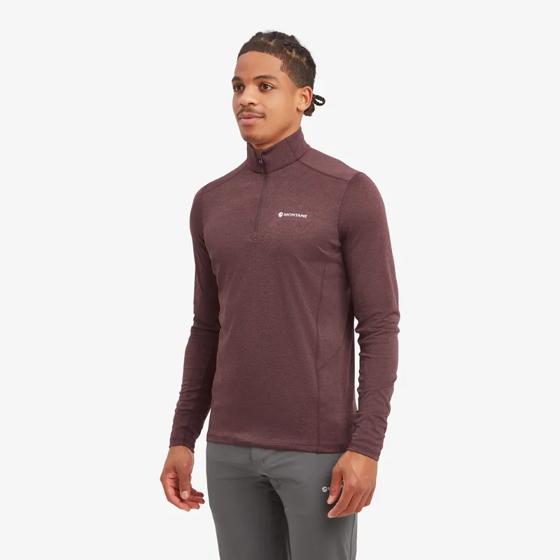 Montane Mens Dart Zip Neck Dark Garnet-1