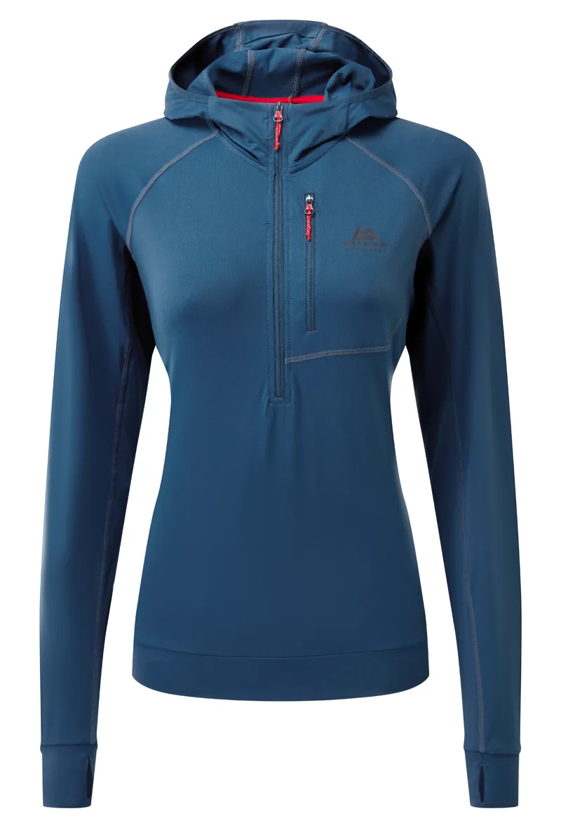 Mountain Equipment Women's Aiguille Hooded Top Majolica Blue