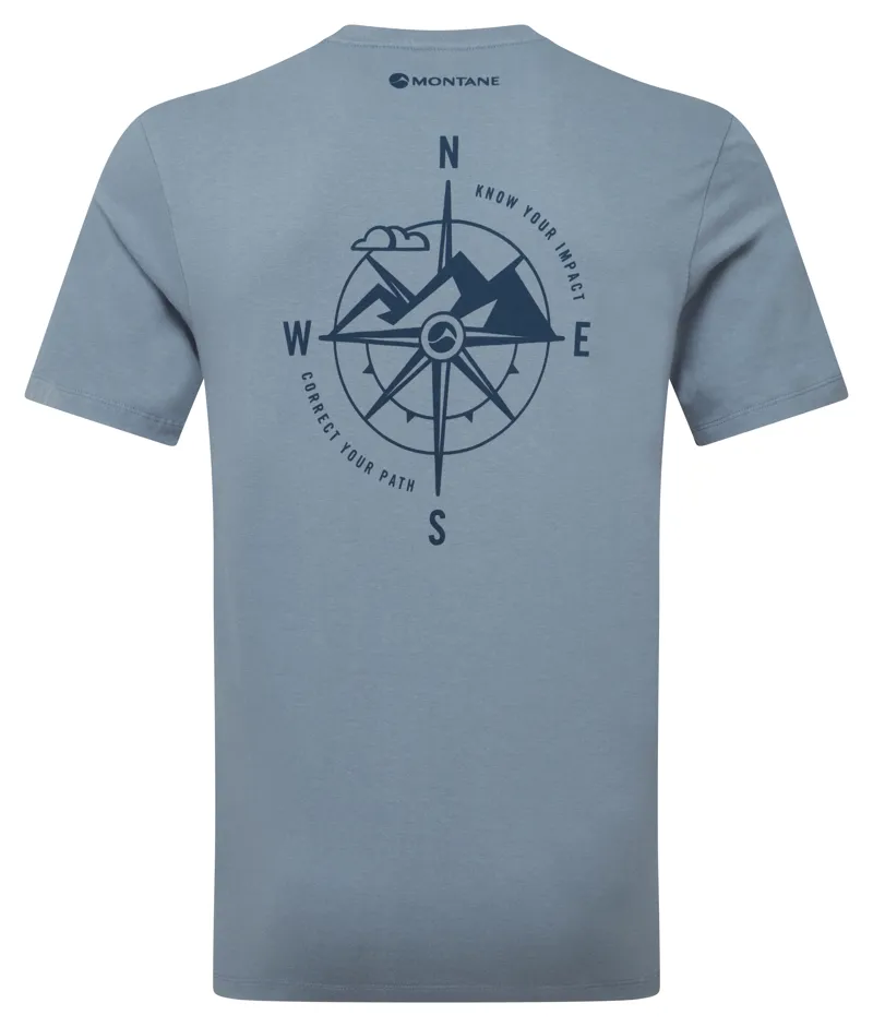 Montane Men's Impact Compass T-Shirt Stone Blue-2