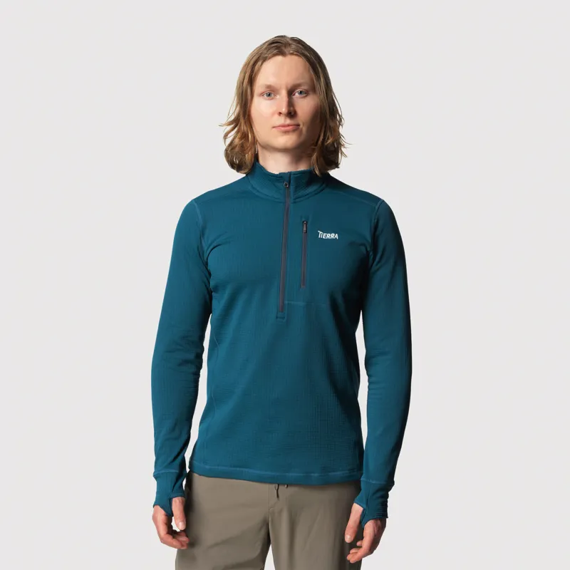 Tierra Men's Nallo Half Zip Deep Sea-2