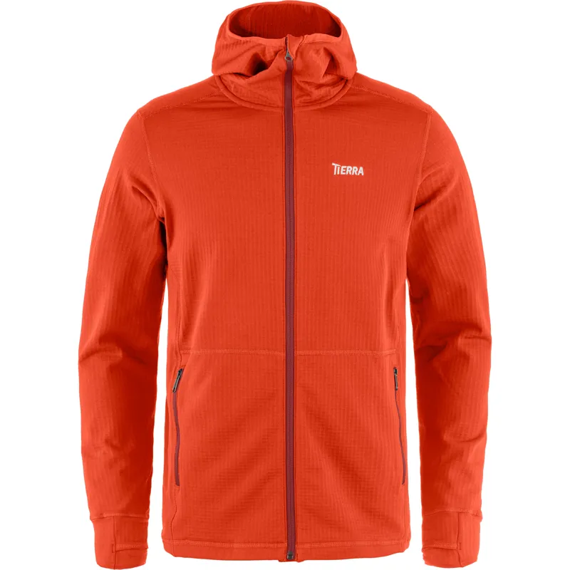 Tierra Men's Nallo Hooded Full Zip Warm Orange