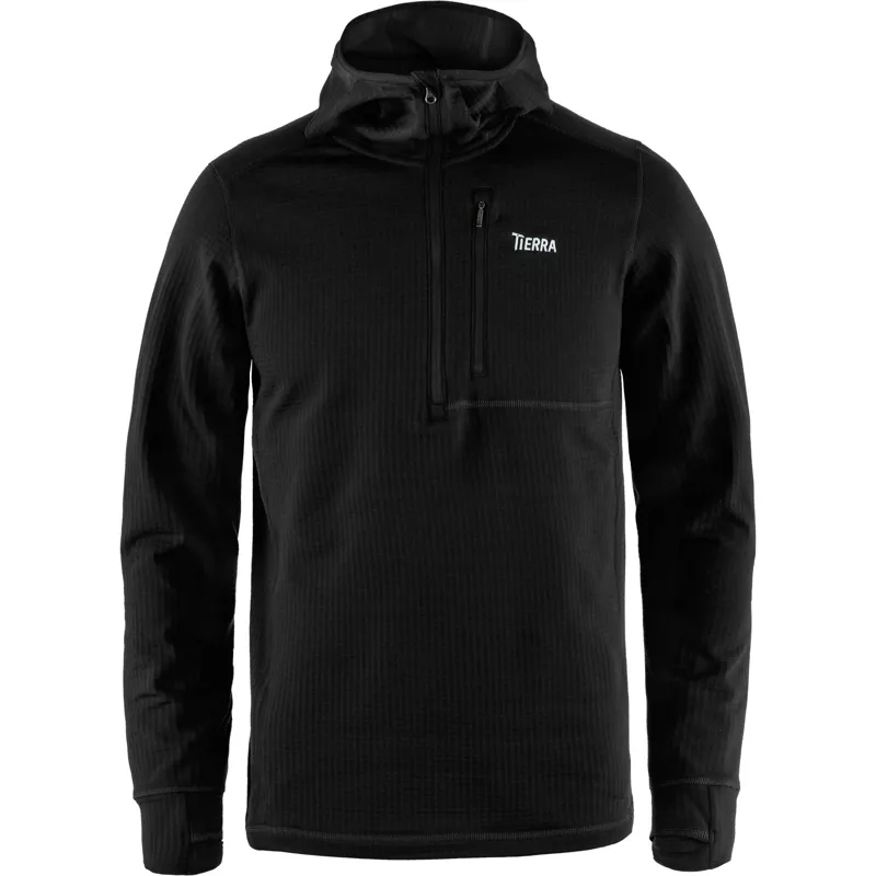 Tierra Men's Nallo Hooded Half Zip Black