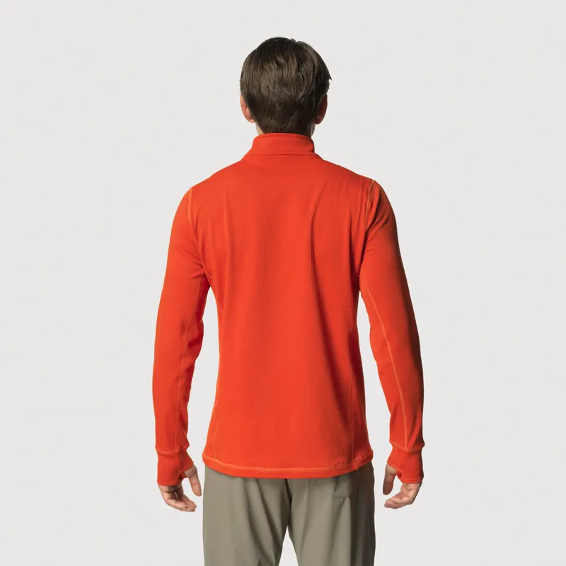 Tierra Men's Nallo Hooded Half Zip Warm Orange-4