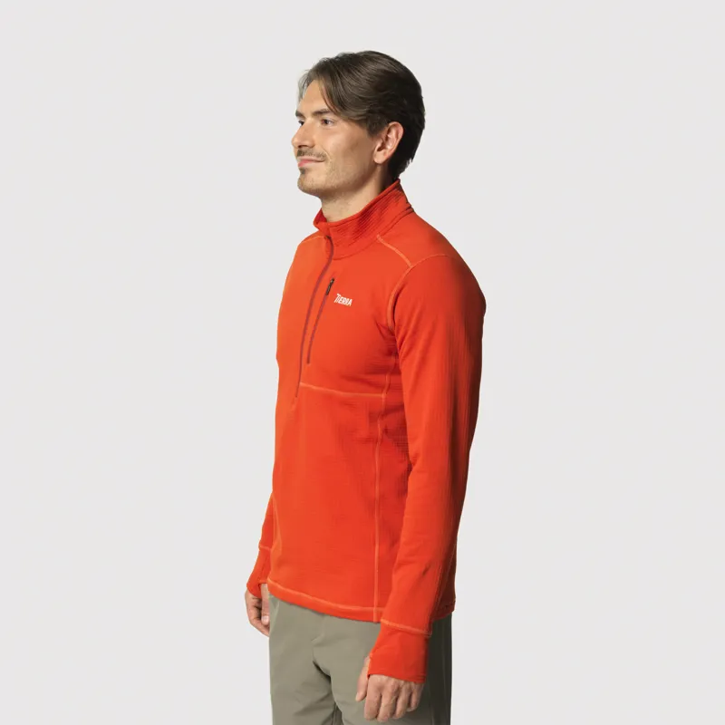 Tierra Men's Nallo Half Zip Warm Orange-4