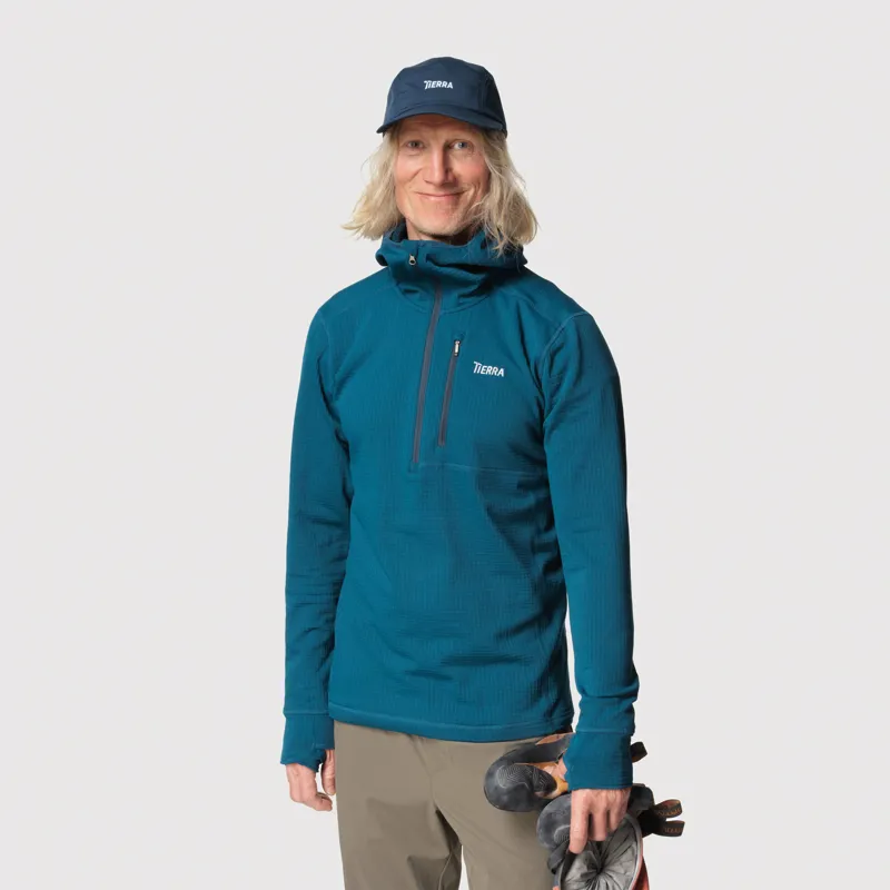 Tierra Men's Nallo Hooded Half Zip Deep Sea-5