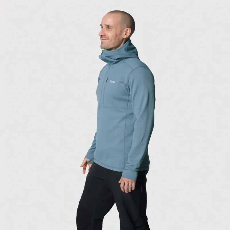 Tierra Men's Nallo Hooded Half Zip Infinity Blue-4