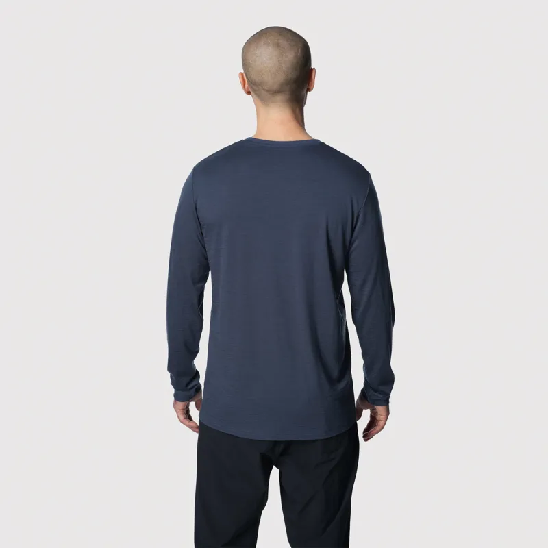 Tierra Men's Wool LS T-Shirt Denim-3