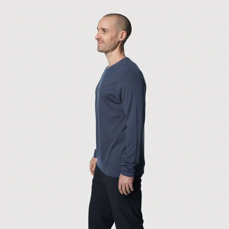 Tierra Men's Wool LS T-Shirt Denim-4