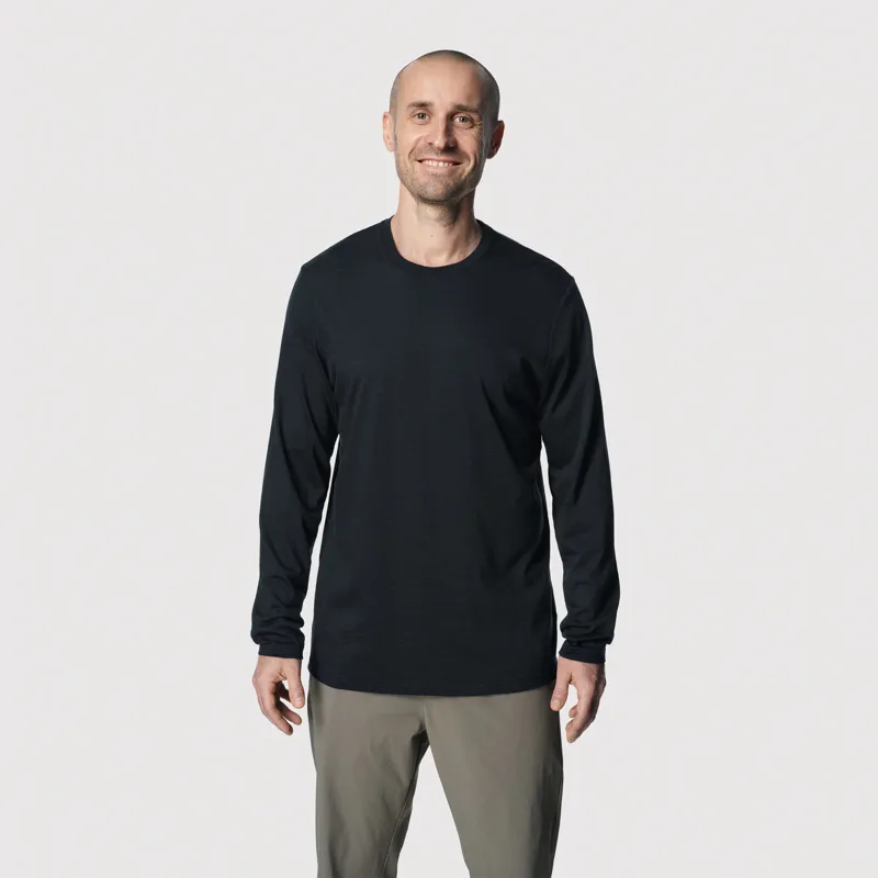 Tierra Men's Wool LS T-Shirt Black-2