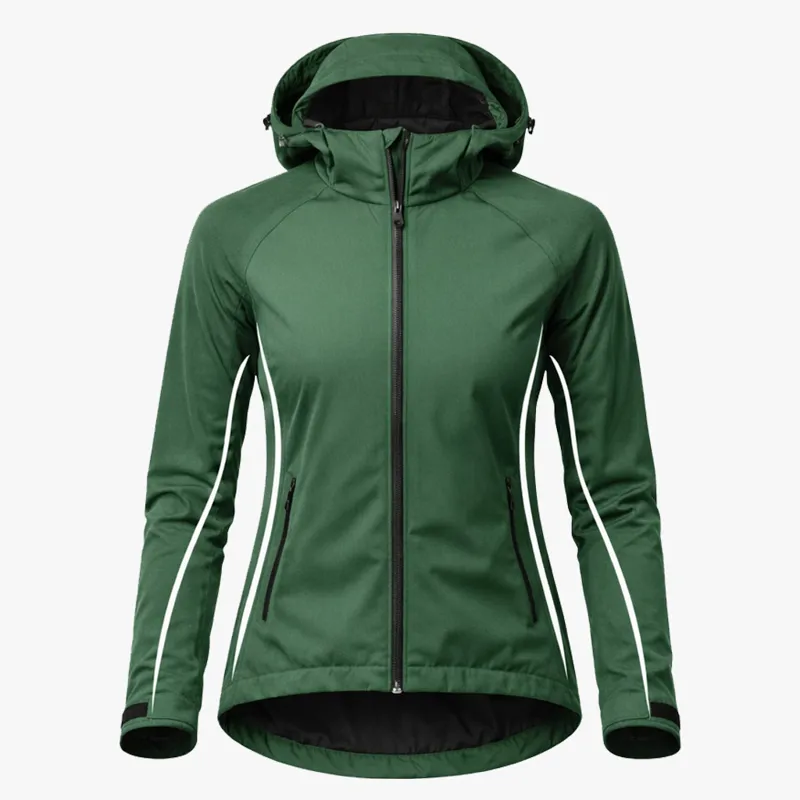 Slim aerodynamic cut on a cycling waterproof jacket