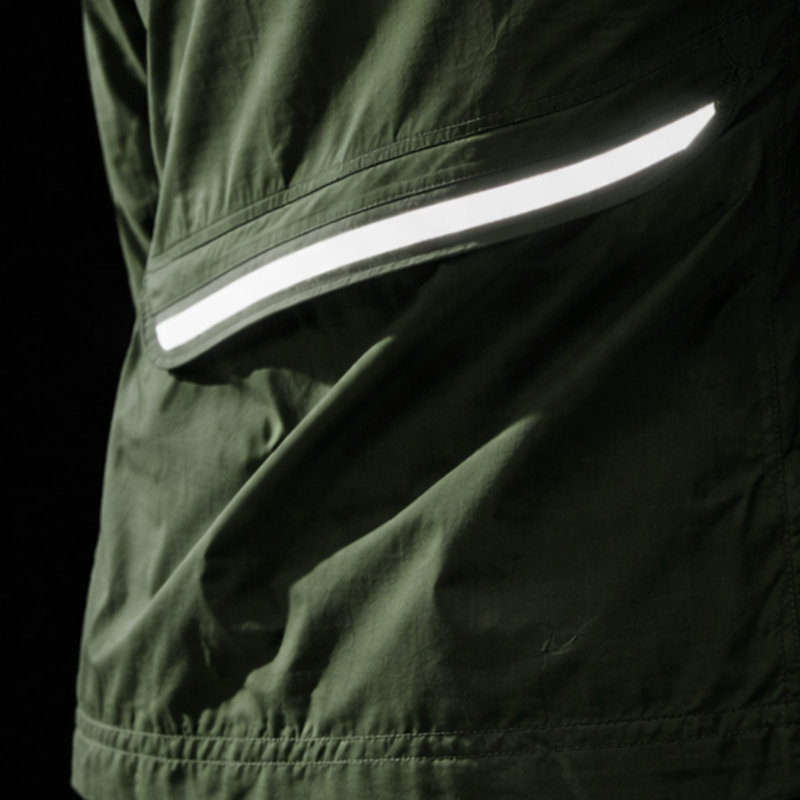 Reflective details for low-light trail running visibility