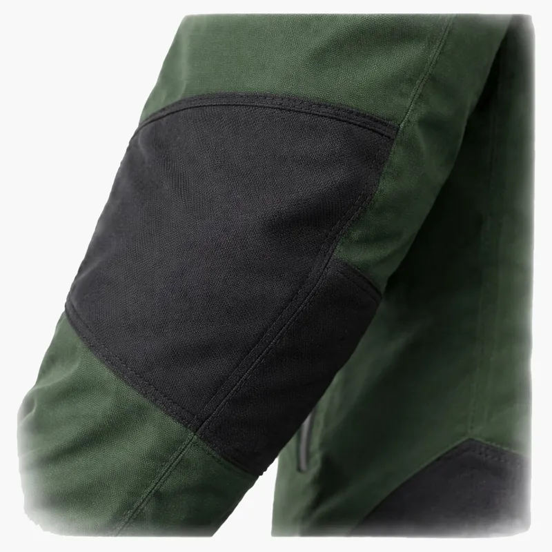 Reinforced high-wear areas on a hiking waterproof jacket