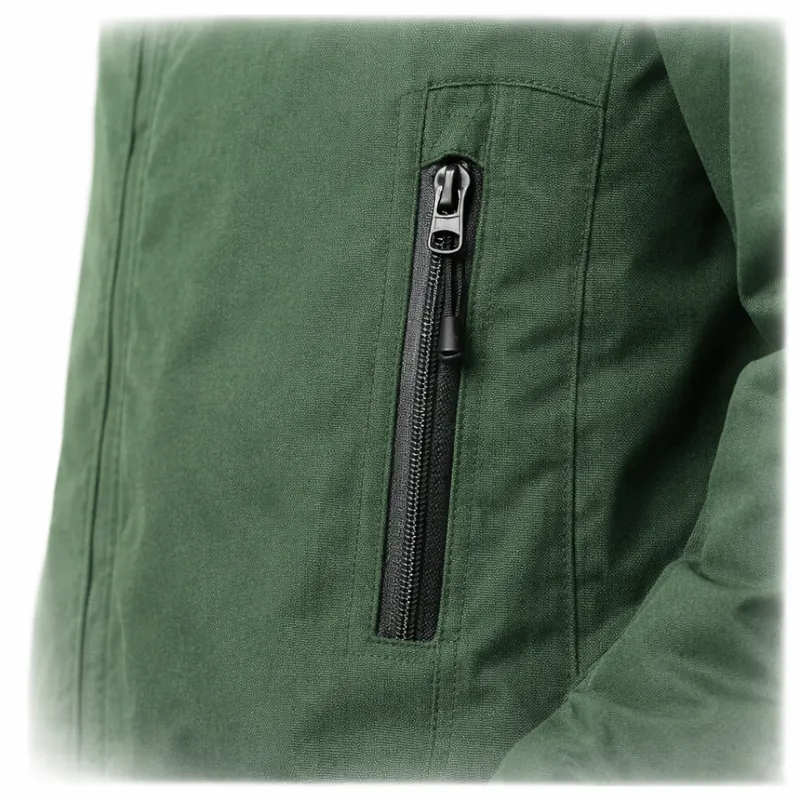Weatherproof pockets on a climbing waterproof jacket