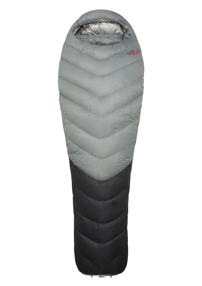 Rab Mythic Ultra 180 Sleeping Bag Cloud/ Graphene - Long - Left Zip