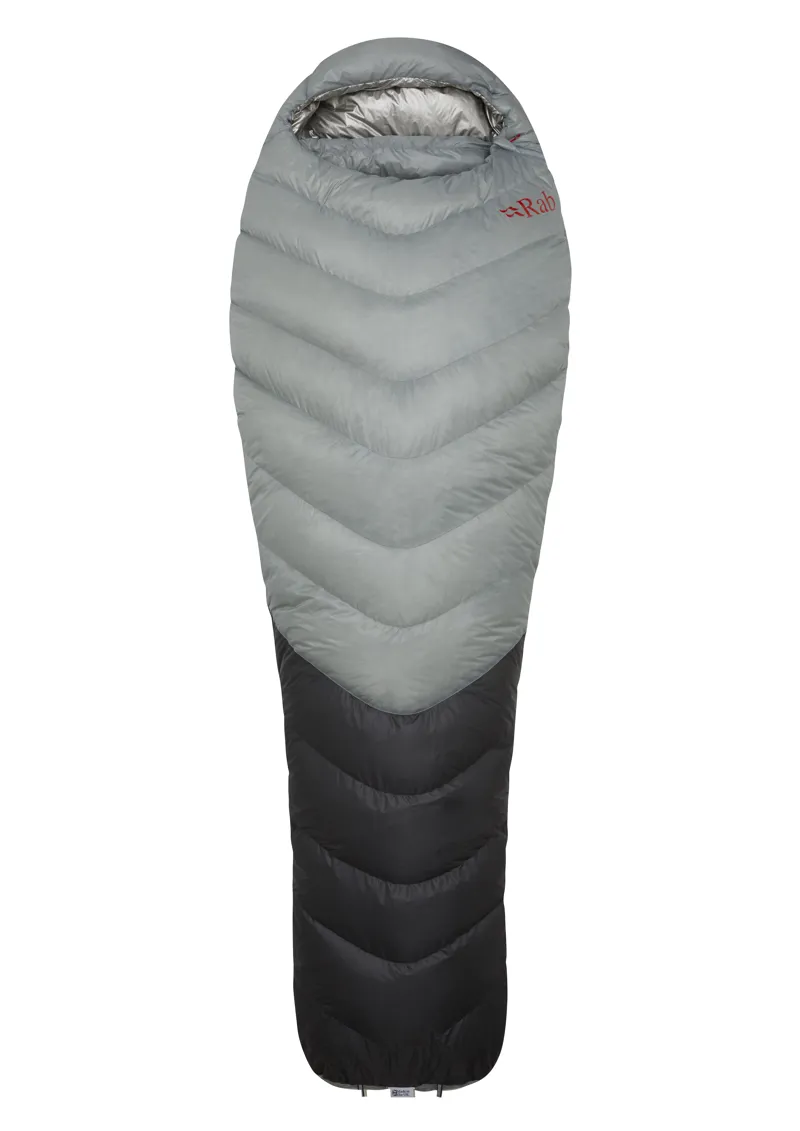 Rab Mythic Ultra 180 Sleeping Bag Cloud/ Graphene - Regular - Left Zip-1