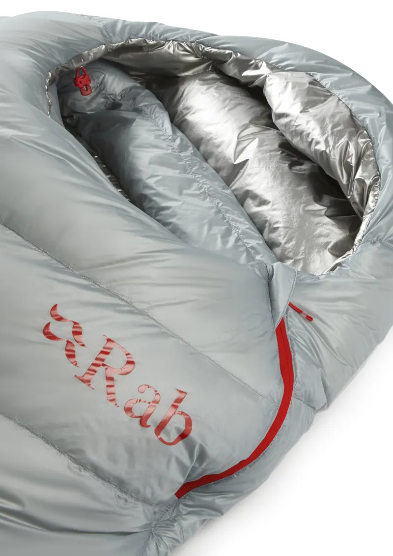 Rab Mythic Ultra 180 Sleeping Bag Cloud/ Graphene - Regular - Left Zip-5