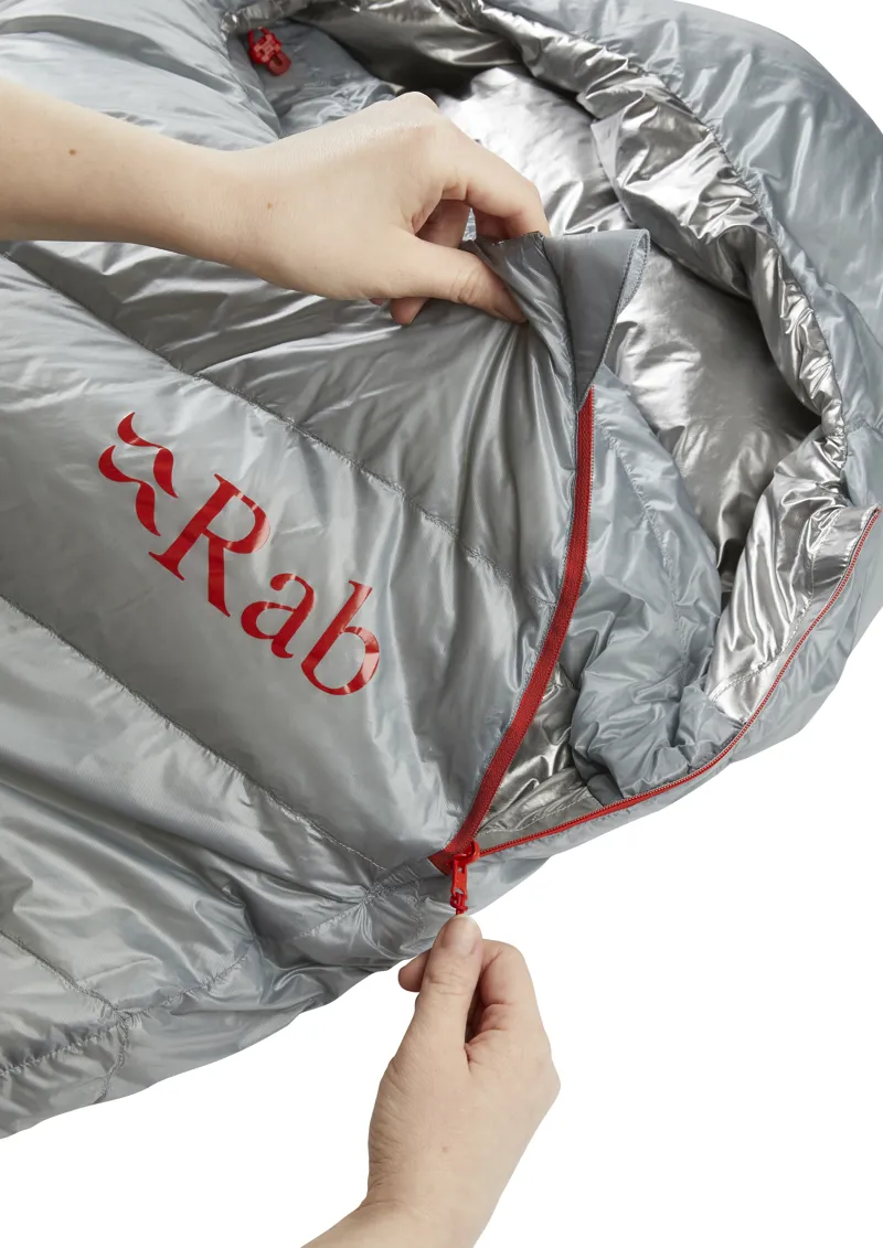 Rab Mythic Ultra 180 Sleeping Bag Cloud/ Graphene - Regular - Left Zip-3