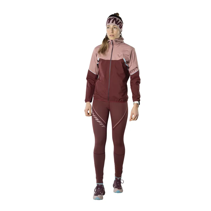 Dynafit Womens Winter Running Tights Burgundy-1