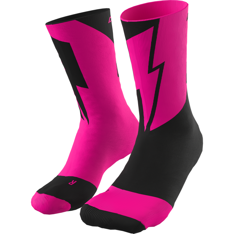 Dynafit No Pain No Gain Socks Pink Glo/Black Out-1