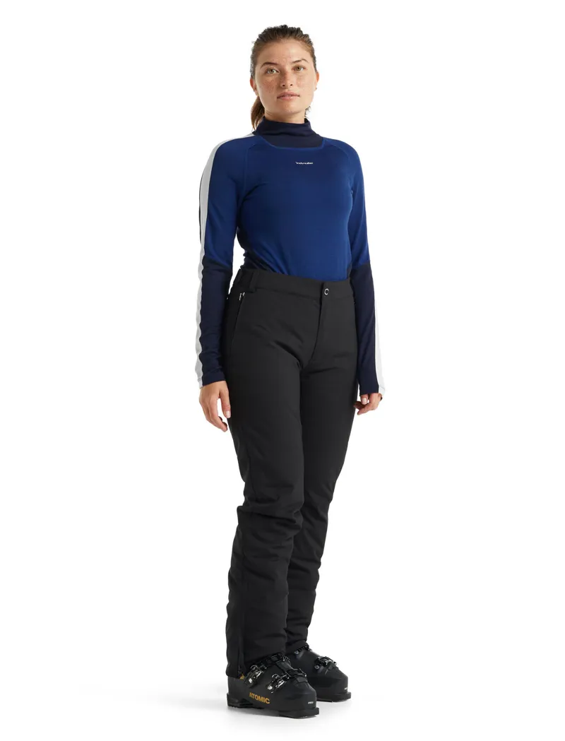 Icebreaker Women's 200 Sonebula Long Sleeve High Neck Navy/Royal Navy-4