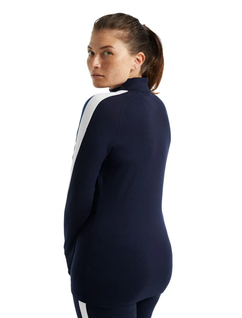 Icebreaker Women's 200 Sonebula Long Sleeve High Neck Navy/Royal Navy-5