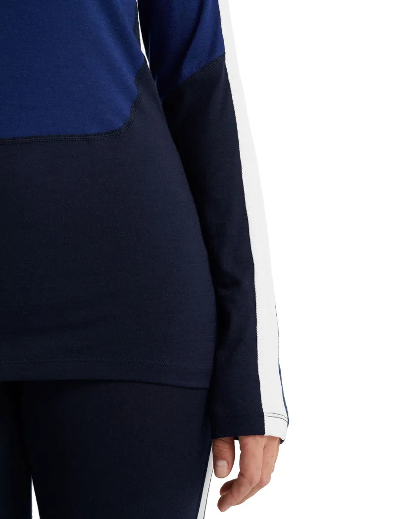 Icebreaker Women's 200 Sonebula Long Sleeve High Neck Navy/Royal Navy-7