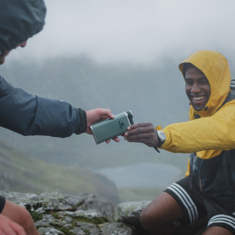 Stanley Classic Easy Fill Wide Mouth Flask 0.23L Hammertone Green-3