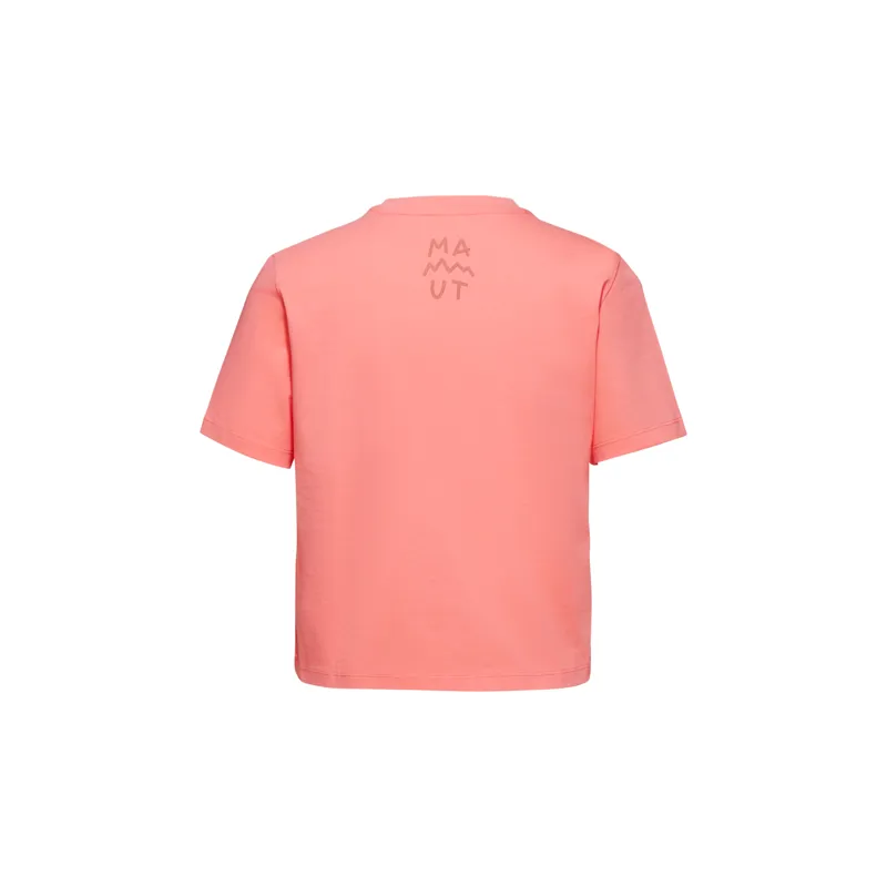 Mammut Womens Massone Lettering Cropped T-Shirt Salmon-1