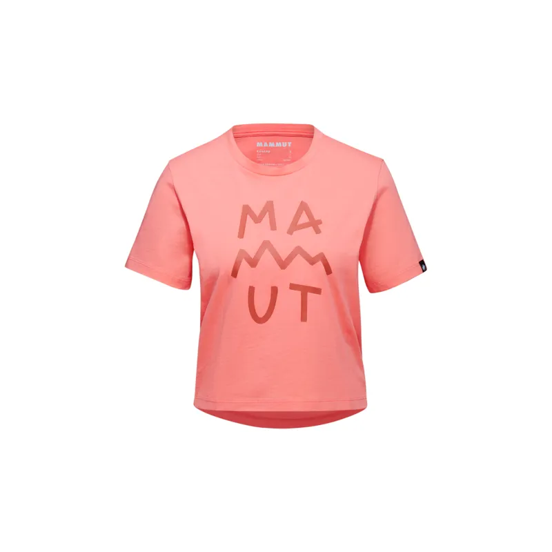 Mammut Womens Massone Lettering Cropped T-Shirt Salmon