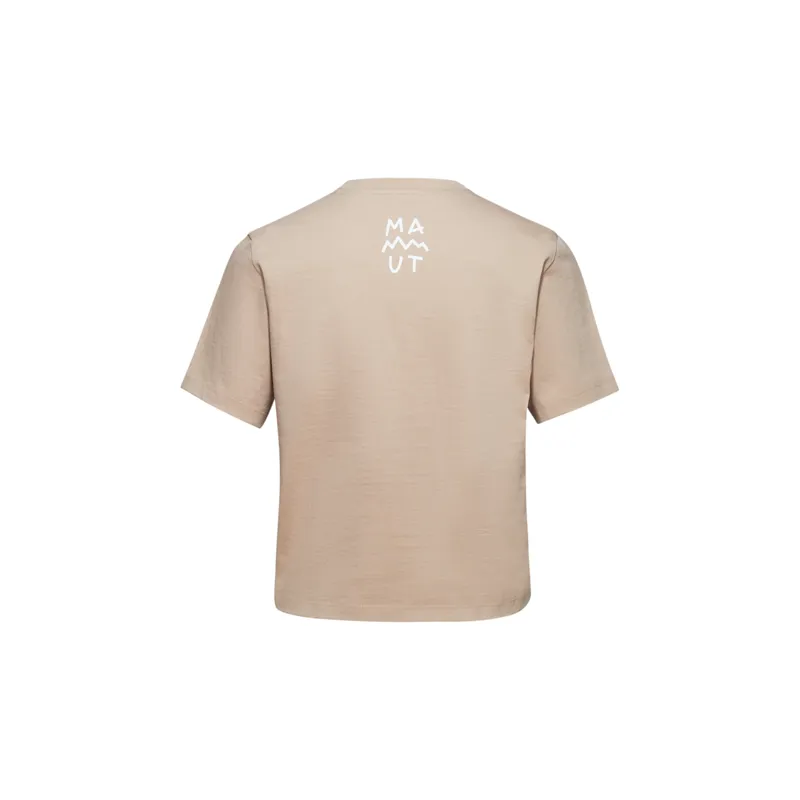 Mammut Womens Massone Lettering Cropped T-Shirt Savannah-1