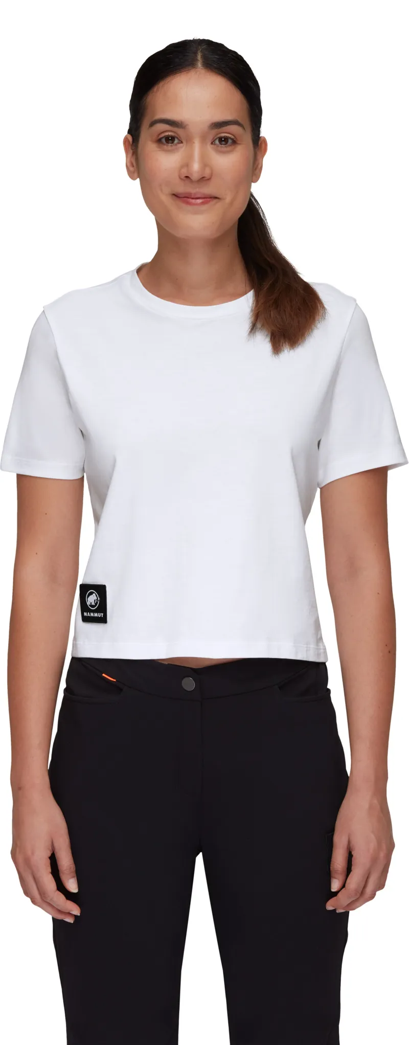 Mammut Women's Massone Cropped Patch T-Shirt White-1