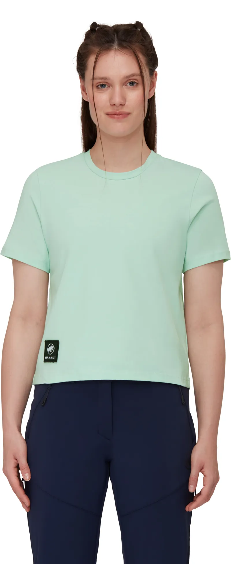 Mammut Women's Massone Cropped Patch T-Shirt Neo Mint-1