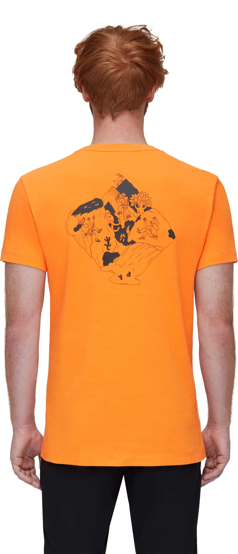 Mammut Mens Massone Crag T-Shirt Dark Tangerine-3