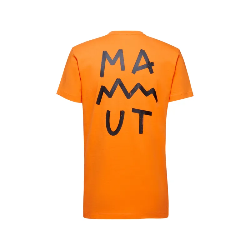 Mammut Mens Massone Lettering T-Shirt Dark Tangerine-1
