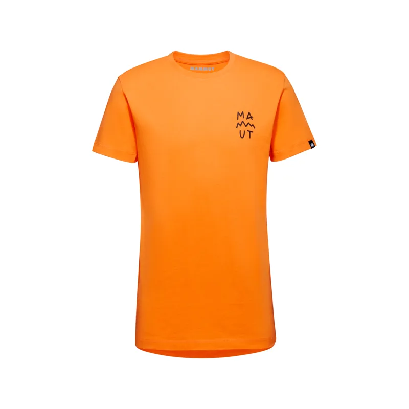 Mammut Mens Massone Lettering T-Shirt Dark Tangerine