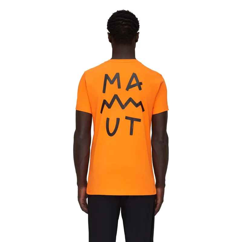 Mammut Mens Massone Lettering T-Shirt Dark Tangerine-5