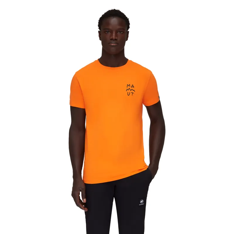 Mammut Mens Massone Lettering T-Shirt Dark Tangerine-3