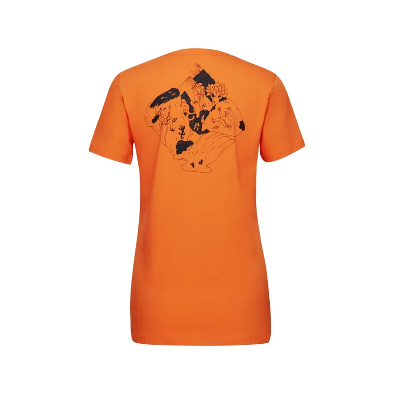 Mammut Womens Massone Crag T-Shirt Dark Tangerine-1