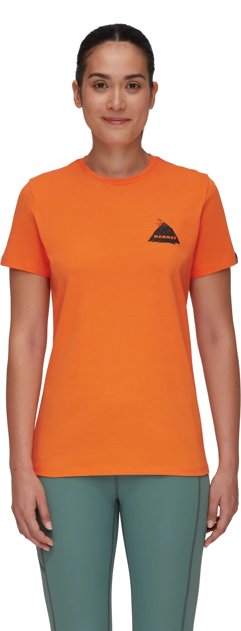Mammut Womens Massone Crag T-Shirt Dark Tangerine-3