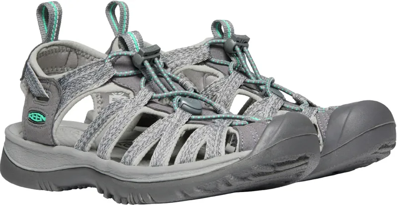 Keen Womens Whisper Sandals Medium Grey/Peacock Green-1