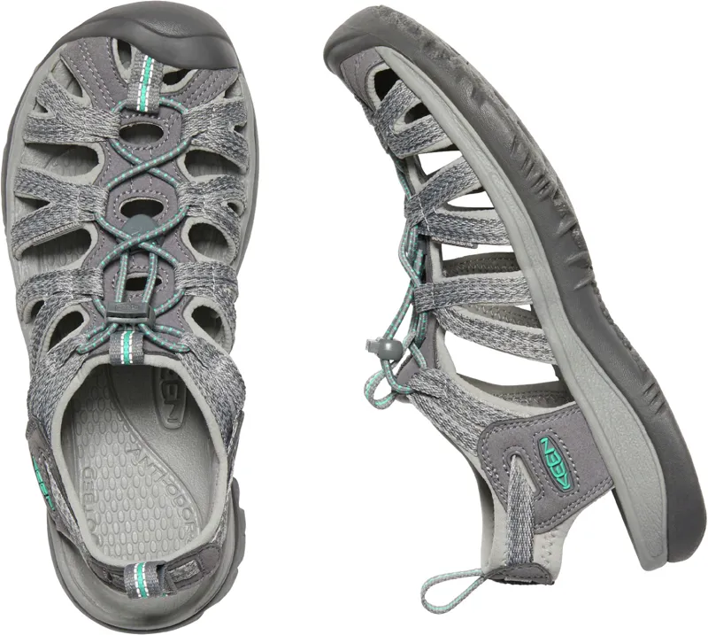 Keen Womens Whisper Sandals Medium Grey/Peacock Green-3
