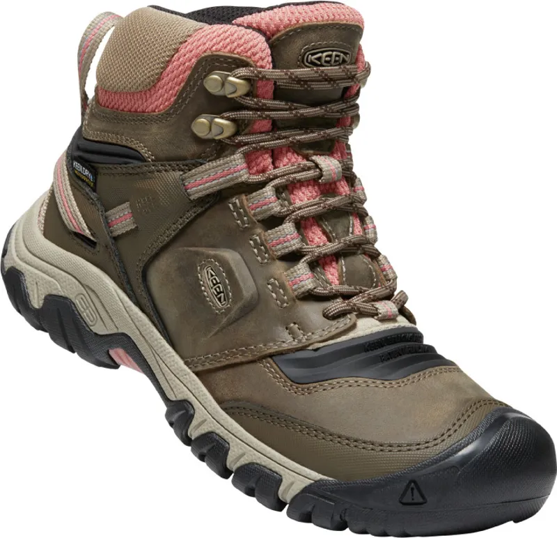 Keen Womens Ridge Flex Mid WP Hiking Boots Timberwolf-1