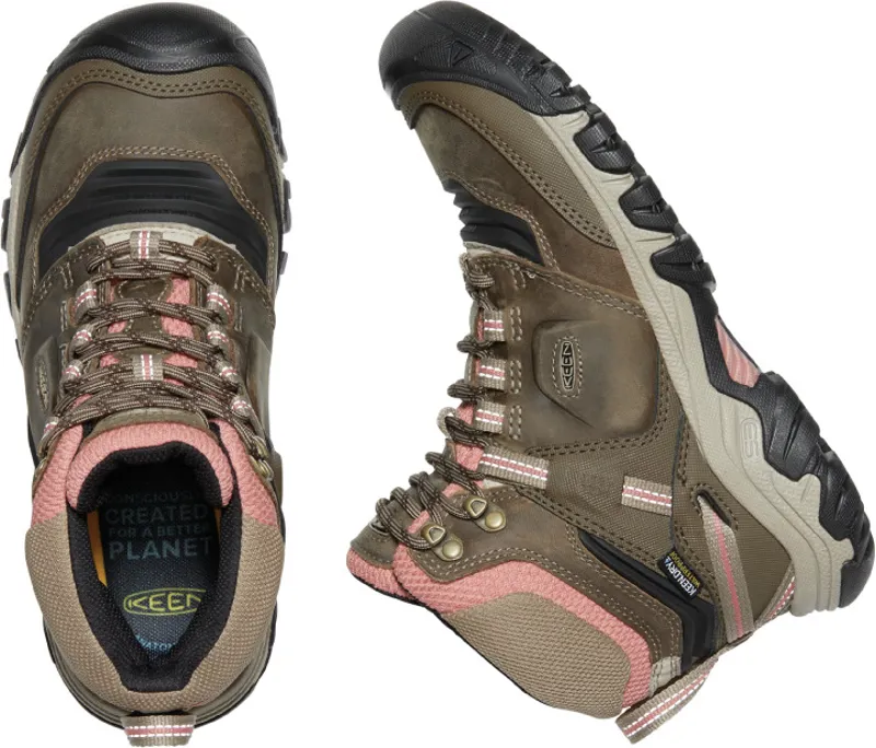 Keen Womens Ridge Flex Mid WP Hiking Boots Timberwolf-4