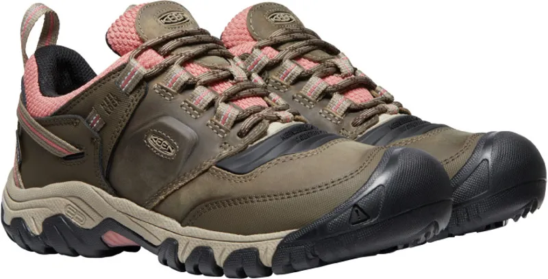 Keen Womens Ridge Flex WP Hiking Shoes Timberwolf-3